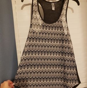 Grey crochet front tank top